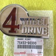 Emblem logo 4WD 4 WD wheel drive four hardtop fj40 bj40 model pin OEM TOYOTA Land Cruiser 4 Wheel Dr