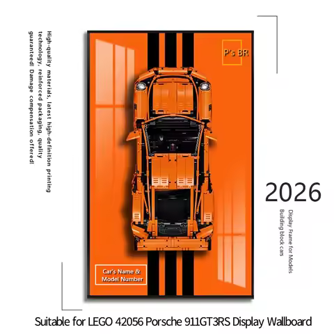 2026 Photo Frame Display Wallboard Suitable for LEGO 42056 Porsche 911 GT3 RS building block car mod
