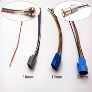 Led Light Momentary Push Button Switch Connector 12/16/19/22 mm Switches Socket Plug Cable Quick Con