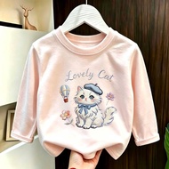 Same Day Shipment COD Children's Long-Sleeved Tops Boys Girls Inner Bottoming Tops Middle Big Childr