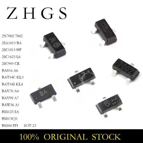100PCS BSS138LT1G BSS138 SOT SOT-23 BSS123 BSS84 BAW56 BAV99 BAV70 BAT54S BAT54C BAS16 2SC945 2SC181