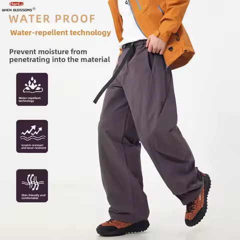 Men's 2026 Technical Cargo Pants Water-Resistant Workwear J-Cut Parachute Design Pleated Panel Activ