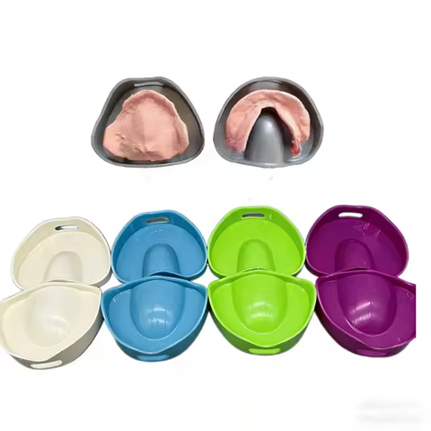 2pcs Dental Model Plastic Base Dental Mold Plaster Base Denture Tray Former Base Kit
