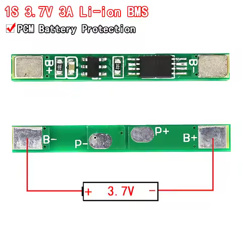 10PCS 1S 3.7V 3A li-ion BMS PCM battery protection board pcm for 18650 lithium ion li battery