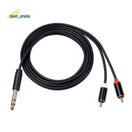 6.35 mm to  Cable,  Cable 6.35mm Male to 2  Male Stereo Audio Adapter Y Splitter  Cable -3 Meter