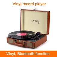 High-end Portable Vinyl Record Player - 33/45/78 RPM Turntable with Bluetooth, Luggage Design Gramop