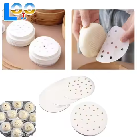 100/400 PCS Disposable Steaming Paper Baking Paper Silicone Oil Paper Non-stick Steam Resistant Pape