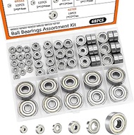 Dianrui 68 PCS 693ZZ/ 623ZZ/ 624ZZ/ 685ZZ/ 687ZZ/ 627ZZ Ball Bearings Assortment Kit, Small Bearings