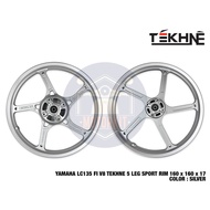 YAMAHA LC135 FI V8 135LC TEKHNE 5 LEG TUBELESS SPORT RIM 5 KAKI 160 x 160 x 17