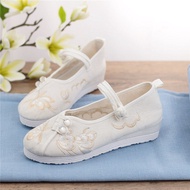 Hanfu Shoes For Women, Elegant Flat Low Heels Costumes Enhanced, Match Hanfu Shoes