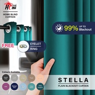 HOMEBLIND CURTAIN Stella Langsir 90-99% Blackout Siap Jahitan Ring (Stella Blackout Curtain Ready Ma