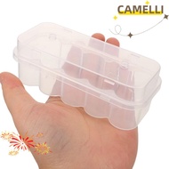 CAMELLI5Q Microtube Storage Box, Stackable Plastic Vial Storage , 3ML/10mL 10-Slot  Freezer Tube Box