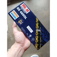 Y15ZR V1 V2 Y16Z RS150 RXZ Y125ZR - sprocket chain GS428OL - 122L / 132L( GOLD ORING) RANTAI EMAS OR