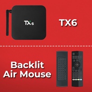 ใหม่ Tx6 แรม 2GB/4GB รอม 16GB/32GB/64GB- Android 9.0 Amlogic H6 WIFI 2.4 รองรับ 4K กล่องแอนดรอย ดูหน