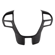 For Ford Ranger Everest Endeavor 2015+ ABS Carbon Fiber Steering Wheel Cover Sticker Trim Frame Deco