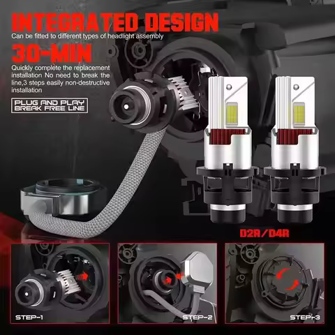 2PCS SUKIOTO GENUINE D2S D4S LED Car Headlight bulb Canbus D2R D4R LED Bulbs 6000K 110W Car Lamp Mot