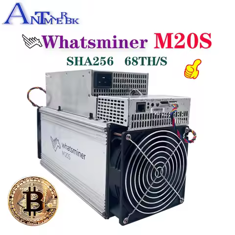 BTC Miner WhatsMiner Used M20S 68T Bitcoin Miner With PSU Better than WhatsMiner M3 M3X M21 M21S Ant