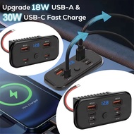 96W PD30W QC3.0 18W Car Fast Charging Universal USB Type-C Power Outlet Quick Charger Adapter for SU