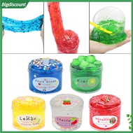 {BIG}  70ml Fruit Slime Toy Various Soft Stretchy Non-sticky Cloud Crystal Mud Stress Relief Vent Toys Colored Clay DIY Slime Decompression Squeeze Toy Party Favors