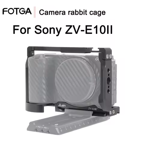 FOTGA ZV-E10 II Camera Cage Kit For Sony ZV-E10 II Cable Clamp Arca-Swiss quick Release Plate For St