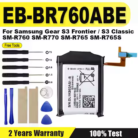 380mAh Watch EB-BR760ABE Battery For Samsung Gear S3 Frontier / S3 Classic EB-BR760A SM-R760 SM-R770
