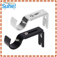 SUHE Curtain Rod Holder, Hanger for 1 Inch Rod Adjustable Curtain Rod Brackets,  Hardware Metal Home Window Curtain Rod Support for Wall