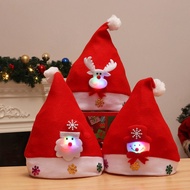 Christmas Hat Children Merry Christmas Gift Decoration New Year 2023 Plush Christmas Hat Adults Kids Christmas Decorations For Home Xmas Santa Claus Gift Warm Winter Caps