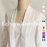 Loewes ATASAN KEBAYA KUTU BARU MODERN LINEN LOOK KATUN JEPANG PREMIUM Lengan Panjang 3/4 Warna Putih