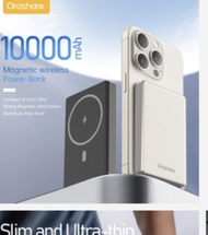 Orashare MGA10 Magsafe Powerbank Ultra-thin 10000mAh Magnetic Wireless Power Bank Aluminum Alloy Com