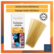 Gelatine Sheet 200 Bloom Gold Standard / Kepingan Gelatin HALAL (Gold) 200 BLOOM / 吉利丁片