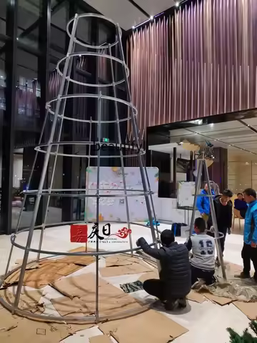 Modern Christmas Tree, Large 3m 4 5 6 7 8 Christmas Decorative Tree Blue Mall Hotel A50
