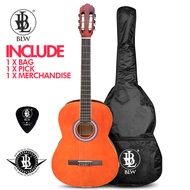 BLW 39 inch Classical Guitar Standard Nylon Strings Guitar for starters and beginners Comes with BLW Bag , Merchandise Sticker and Guitar Pick