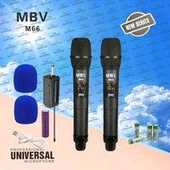 MBV ไมโครโฟน ไมค์ลอย แบบพกพา รุ่น M66 M6 ชุดรับ-ส่งไมโครโฟนไร้สาย Wireless *ส่งฟรี*