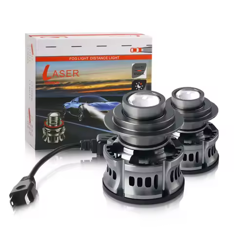 2Pcs Car Laser H8 H11 h7 HB4 9006 LED Light Bulb Project Lens Headlight Projector Fog Lights Automot