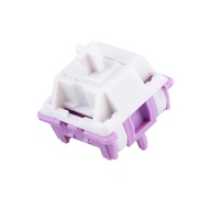 Tactile 54gf Taro Cream Milk Mechanical Switch Set, 5 Pin Keyboard Switch with POM Stem, Nylon/PC Ho