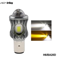 iriisy Motorcycle LED Headlight Projector Lens H4/BA20D/H6 LED COB Fog Lamp Bulb ATV Scooter Driving