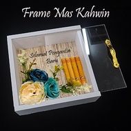 White Frame duit hantaran / BEKAS HANTARAN / BEKAS HANTARAN TUNANG /frame mas kahwin / KOTAK CINCIN 