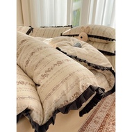 French Floral Princess Style Bedside Bed Sheets Bed Sheets Cotton Quilt Cover Pure Cotton Four-Piece