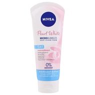 Nivea Pearl Aura Microbubbles Deep Clean Foam 100g.  โฟมล้างหน้า นีเวีย เพิร์ล ออร่า 5อิน1 มอยส์เจอร