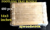 FOOTLONG TRAY BUNDLE WHITE, FOOTLONG SANDWICH PAPER TRAY - WHITE 480 pcs/bundle