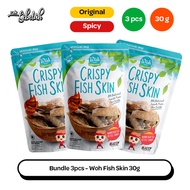 Bundle 3pcs - Woh Crispy Fish Skin Chips 30g | Less Oil | Gluten Free