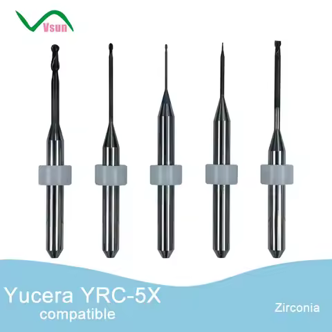Yucera YRC-5X CADCAM zirconia milling burs with DC diamond coating