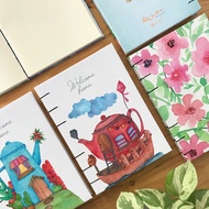 DEWAI NOTEBOOK Handmade Coptic Binding A5 Sketchbook - Plain Ivory Paper