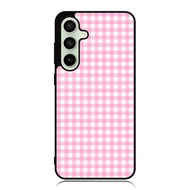 Phone Case A57 A56 A55 A54 A53 A37 A36 A35 A34 Tpu Rubber Custom Pink Gingham
