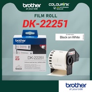 Brother Original Label Film Tape 62mm DK22251 Black & Red on White for QL800 QL820NWB
