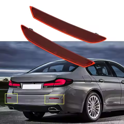 For BMW 530e 530i 535i 540d 540i 550i M550i Rear Bumper Reflectors 63147851577 63147851578 BM1184110