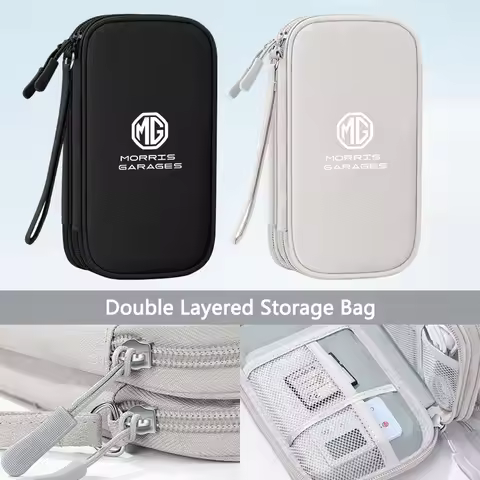 Car Key Bag Portable Earphone Organizer Data Cable Storage Bag For MG ZS HS ES5 MG4 Electric MGS5 EV
