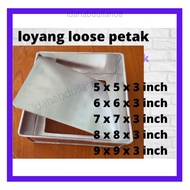 Loyang petak bulat loose bottom loyang square round loose loyang base loose