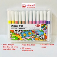 [JD555] Marker Pen/ Colored Marker/ Acrylic Acylic Marker JD 555 - 24 Waterproof Colors Drawing on A