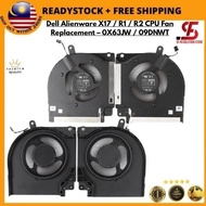 Dell Alienware X17 / R1 / R2 CPU Fan Replacement – 0X63JW / 09DNWT